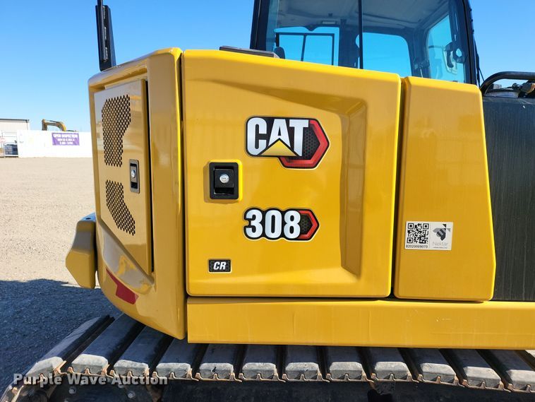 image for item YA0054 2023 Caterpillar 308CR mini excavator