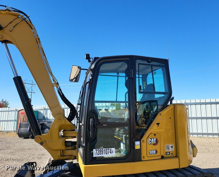 image for item YA0054 2023 Caterpillar 308CR mini excavator