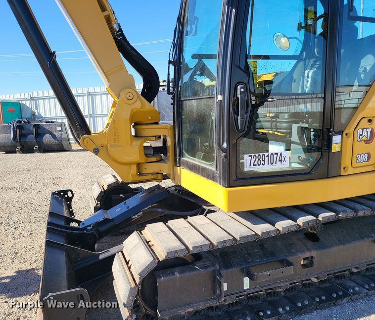 image for item YA0054 2023 Caterpillar 308CR mini excavator