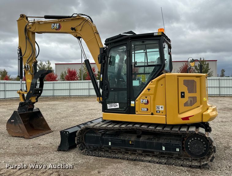 image for item YA0055 2023 Caterpillar 308CR mini excavator