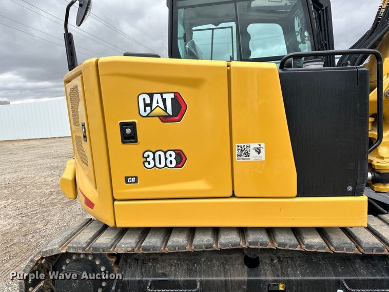image for item YA0055 2023 Caterpillar 308CR mini excavator