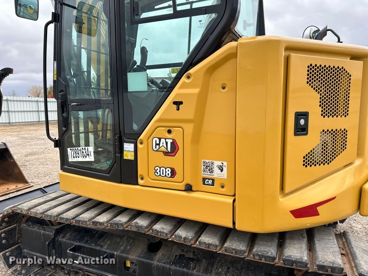 image for item YA0055 2023 Caterpillar 308CR mini excavator