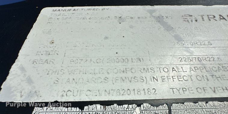 image for item DM2732 2006 Trailtech CT220II combine trailer