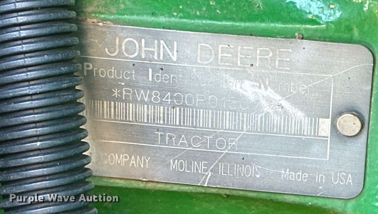 image for item DP5970 1995 John Deere 8400 MFWD tractor