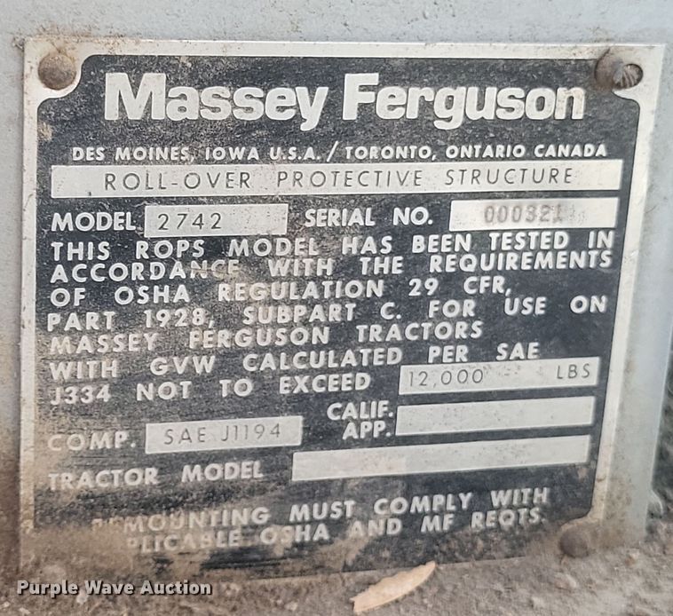 image for item DQ3778 1981 Massey Ferguson  285 tractor