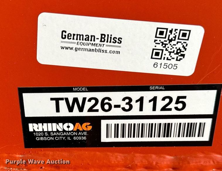 image for item DT2162 Rhino Ag TW26 rotary mower