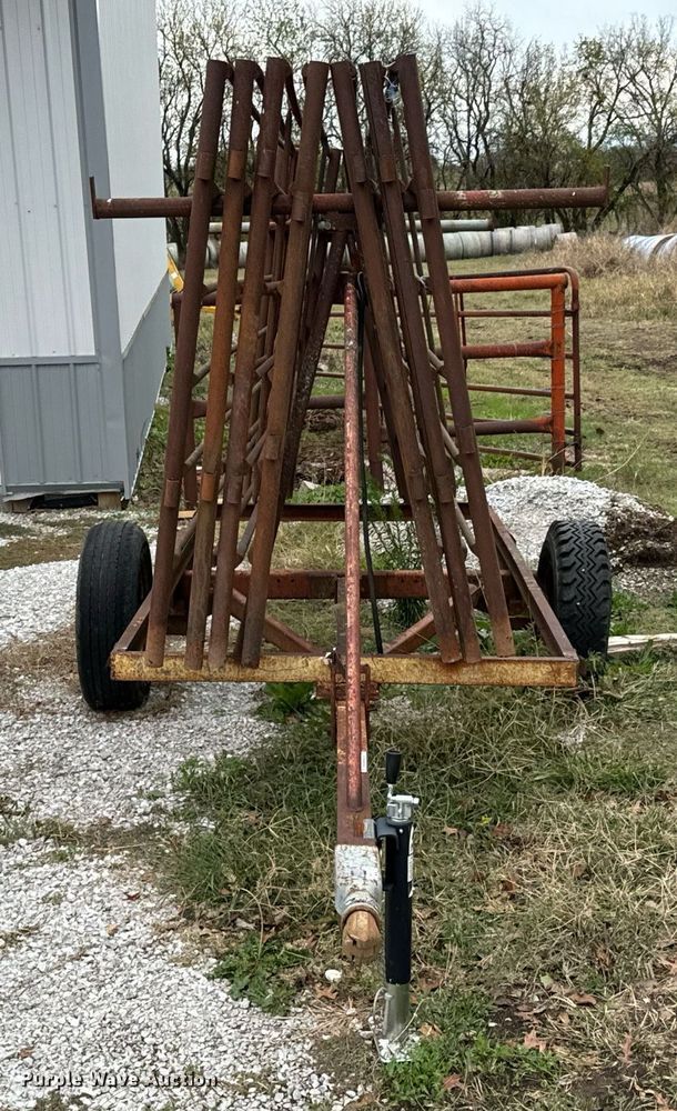 image for item DU9572 Shop built livestock panel trailer