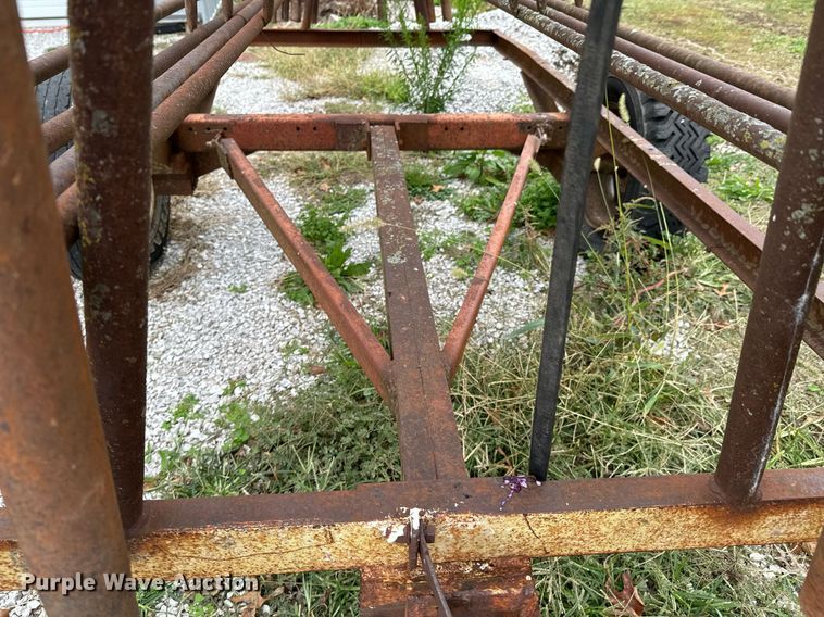 image for item DU9572 Shop built livestock panel trailer