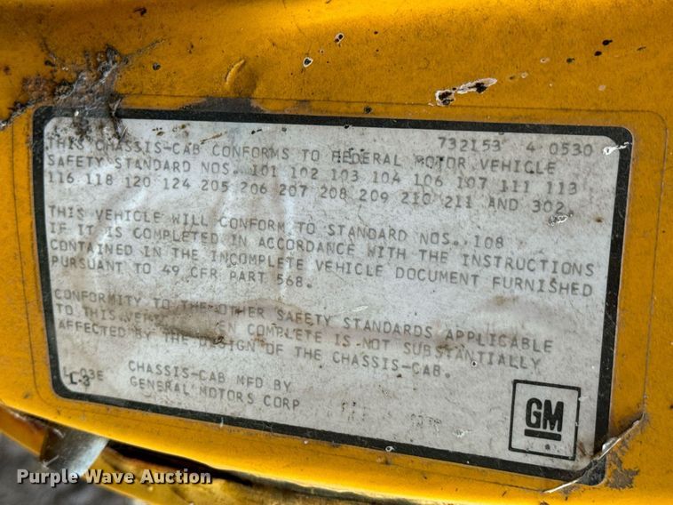 image for item DU9650 1979 Chevrolet C60 dump flatbed truck