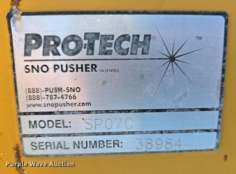 image for item EK2448 Pro-Tech SP07C skid steer snow pusher