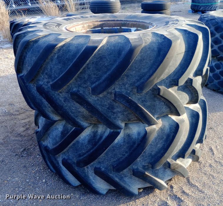 image for item EN8512 (2) Michelin Mega X BIB tires and wheels