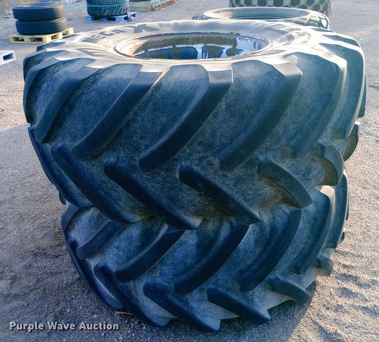 image for item EN8512 (2) Michelin Mega X BIB tires and wheels