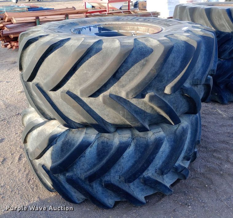 image for item EN8512 (2) Michelin Mega X BIB tires and wheels