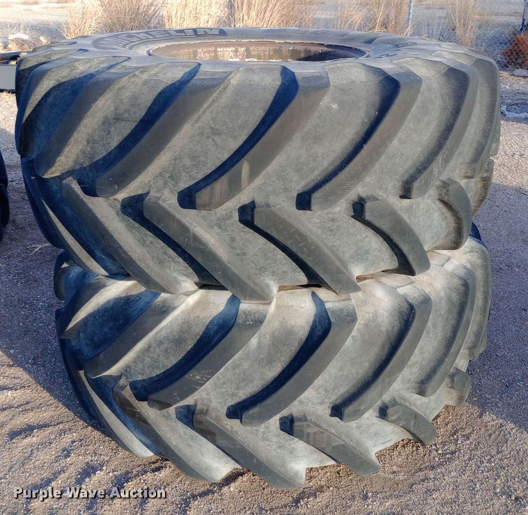 image for item EN8512 (2) Michelin Mega X BIB tires and wheels