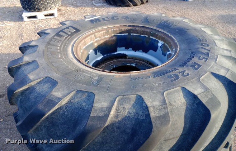 image for item EN8512 (2) Michelin Mega X BIB tires and wheels