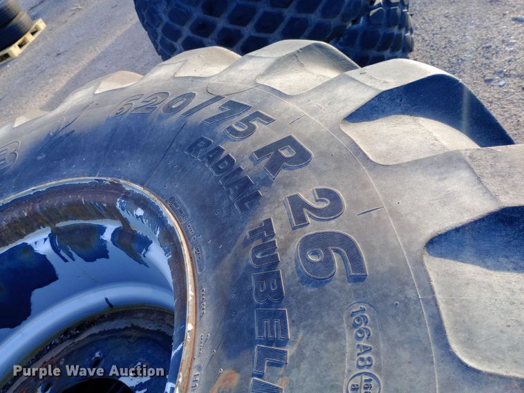 image for item EN8512 (2) Michelin Mega X BIB tires and wheels