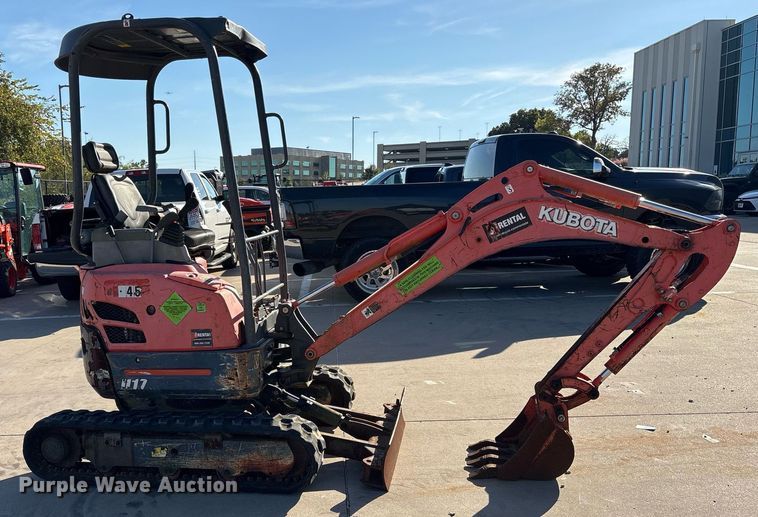 image for item JT9639 2018 Kubota  U17 mini excavator