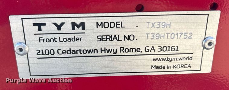 image for item JT9654 2023 TYM T394SHUSM1 MFWD tractor