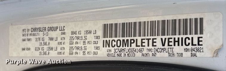 image for item DM1850 2013 Dodge Ram 5500HD Crew Cab utility / service truck