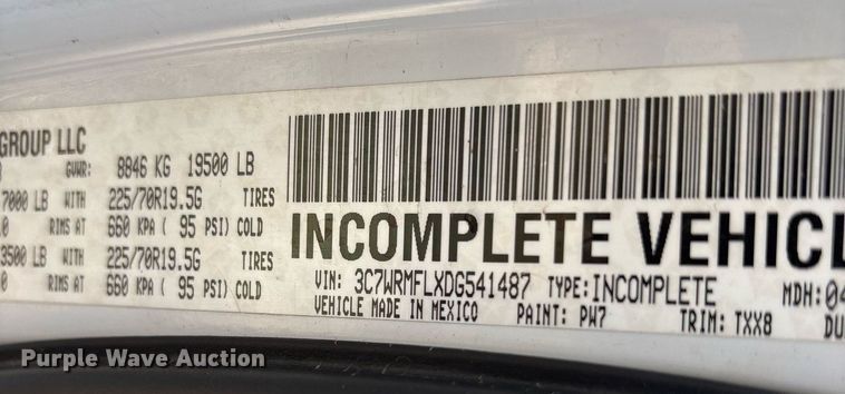 image for item DM1850 2013 Dodge Ram 5500HD Crew Cab utility / service truck