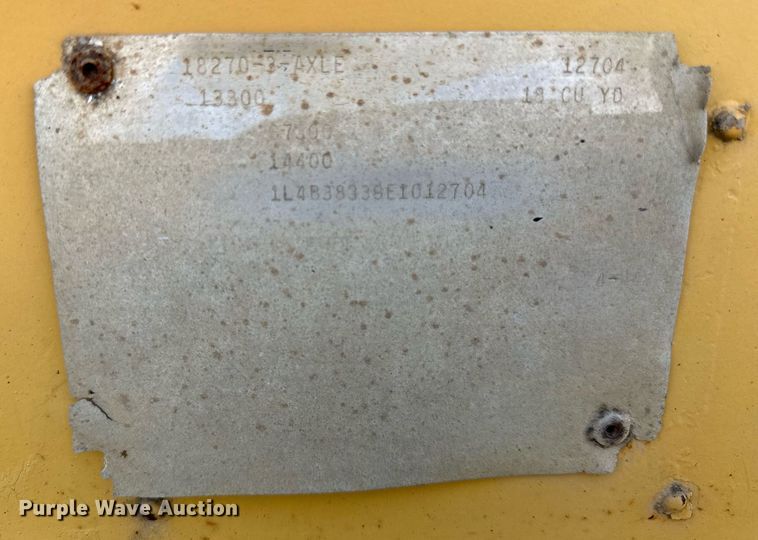 image for item DN0809 1984 Load King  bottom dump trailer