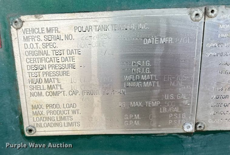 image for item DN0812 2002 Polar tank trailer