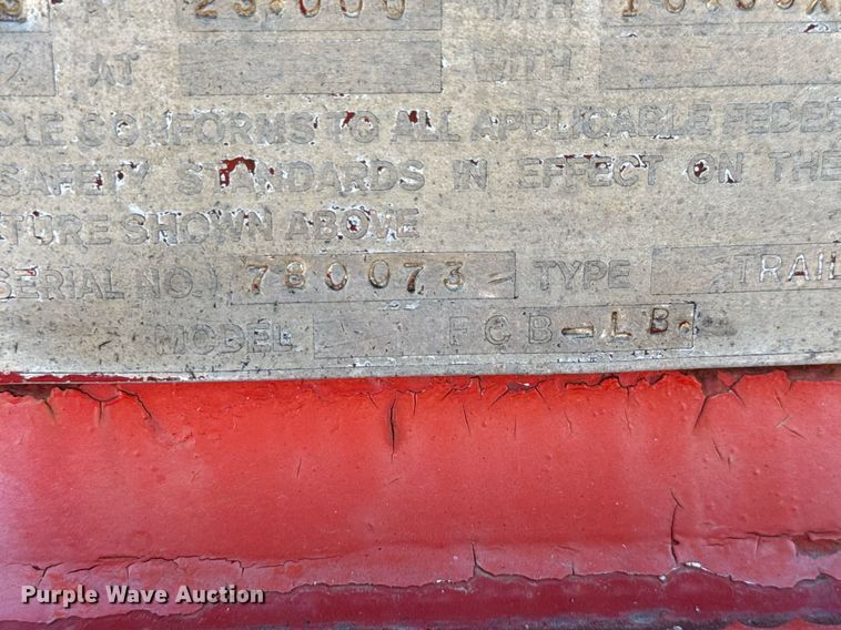 image for item DO1758 1978 Aztec FCB-LB drop deck oilfield trailer 