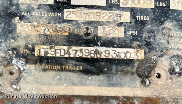 image for item DO1759 2008 Monarch  drop deck oilfield trailer 