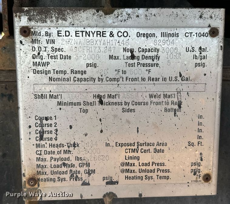 image for item DX3771 2000 Sterling LT7500 oil distributor truck