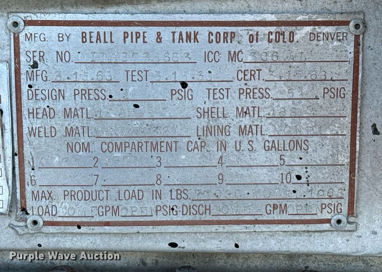 image for item DX3784 1990 Ford U90 semi truck