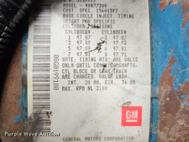 image for item EI8554 1988 Chevrolet Kodiak utility / service truck