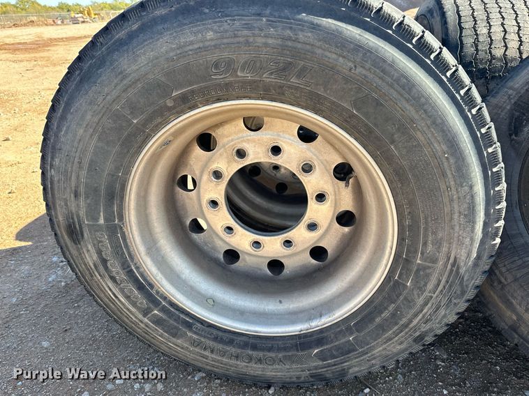 image for item EJ5055 (8) Yokohama 445/50R22.5 tires and wheels