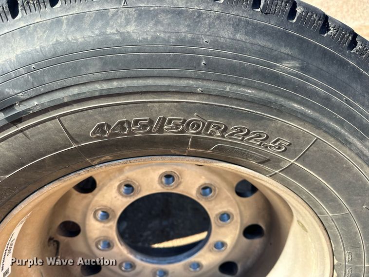 image for item EJ5055 (8) Yokohama 445/50R22.5 tires and wheels