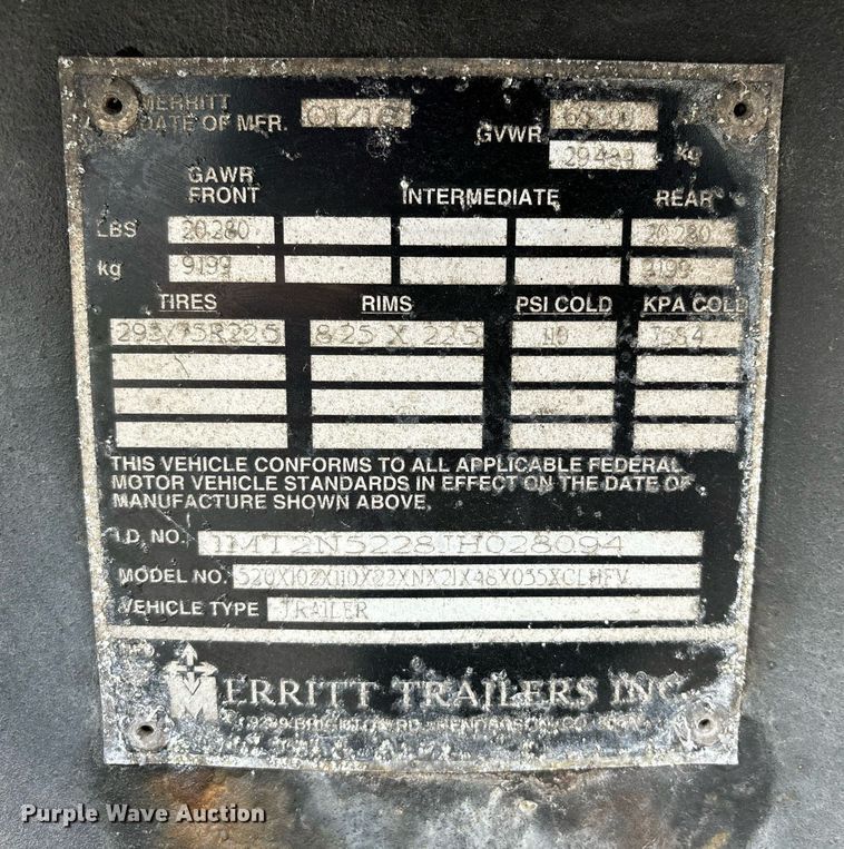 image for item EM0003 2018 Merritt livestock trailer