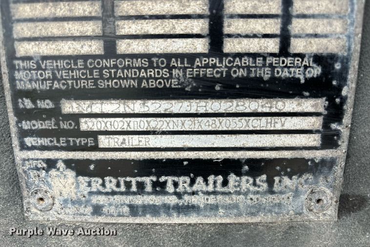 image for item EM0004 2018 Merritt livestock trailer