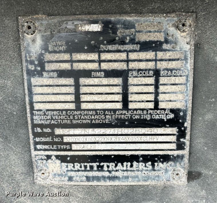 image for item EM0004 2018 Merritt livestock trailer