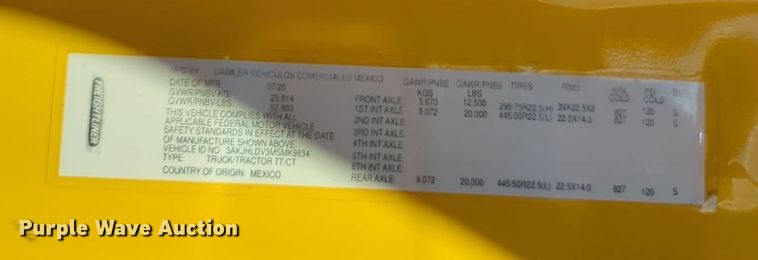 image for item EQ2460 2021 Freightliner Cascadia 126 semi truck