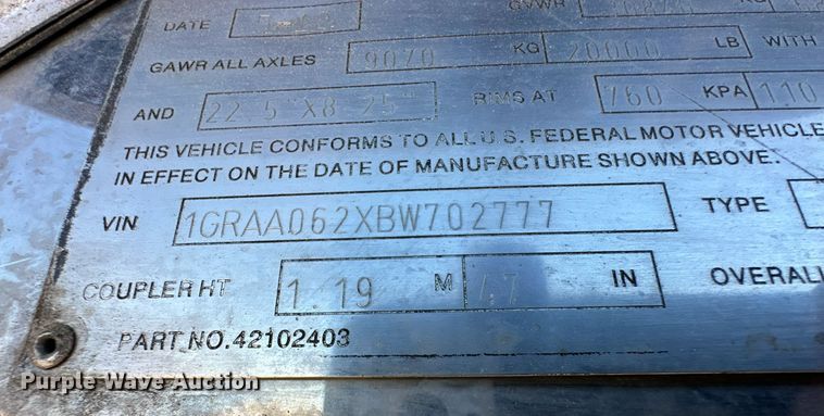 image for item ER8153 2011 Great Dane SUP-1114-31053 refrigerated van trailer