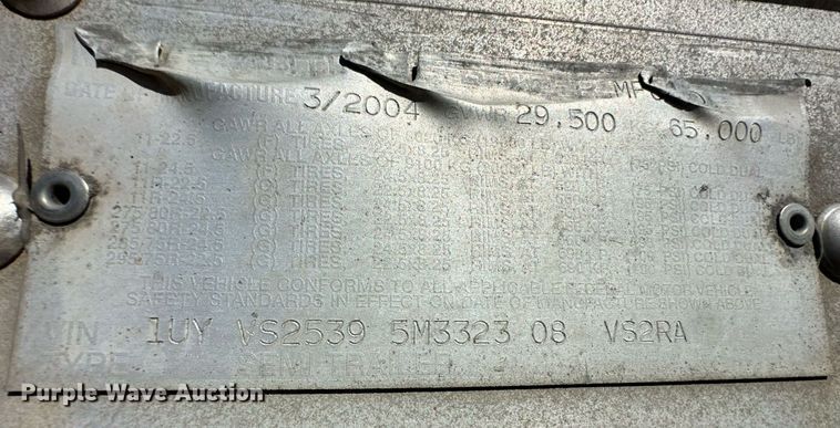 image for item ER8154 2005 Utility VS2RA refrigerated van trailer