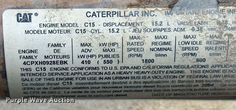 image for item ER8326 2004 Peterbilt 379 semi truck