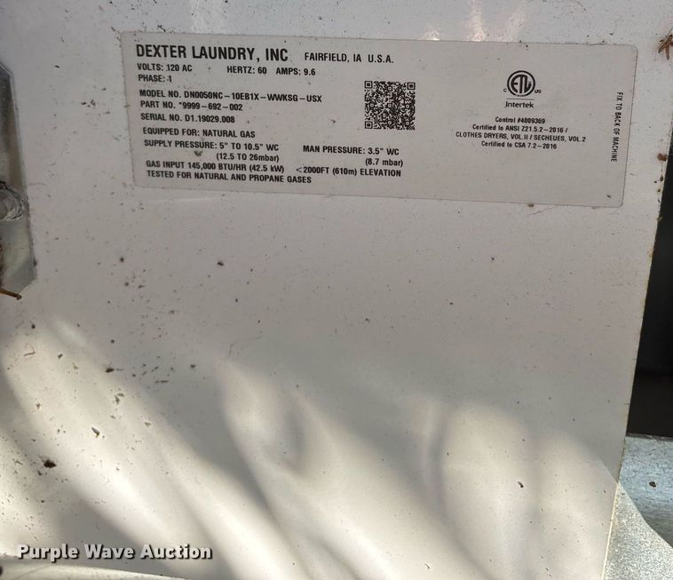 image for item DM1883 Dexter appliances