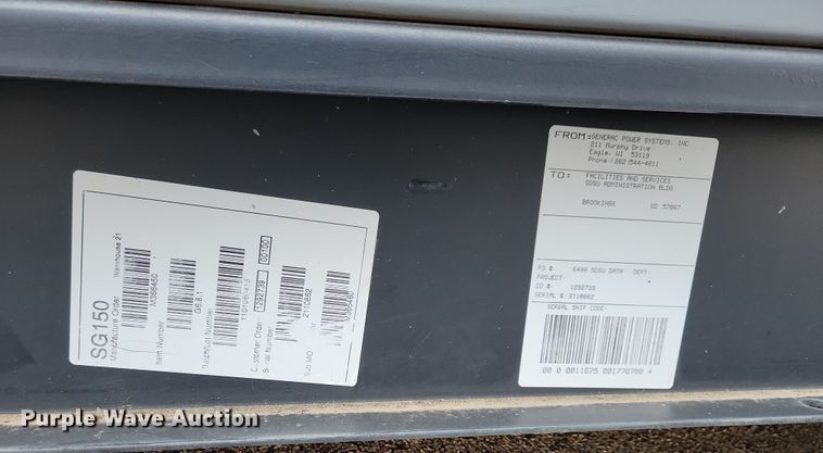 image for item DN3647 2011 Generac generator