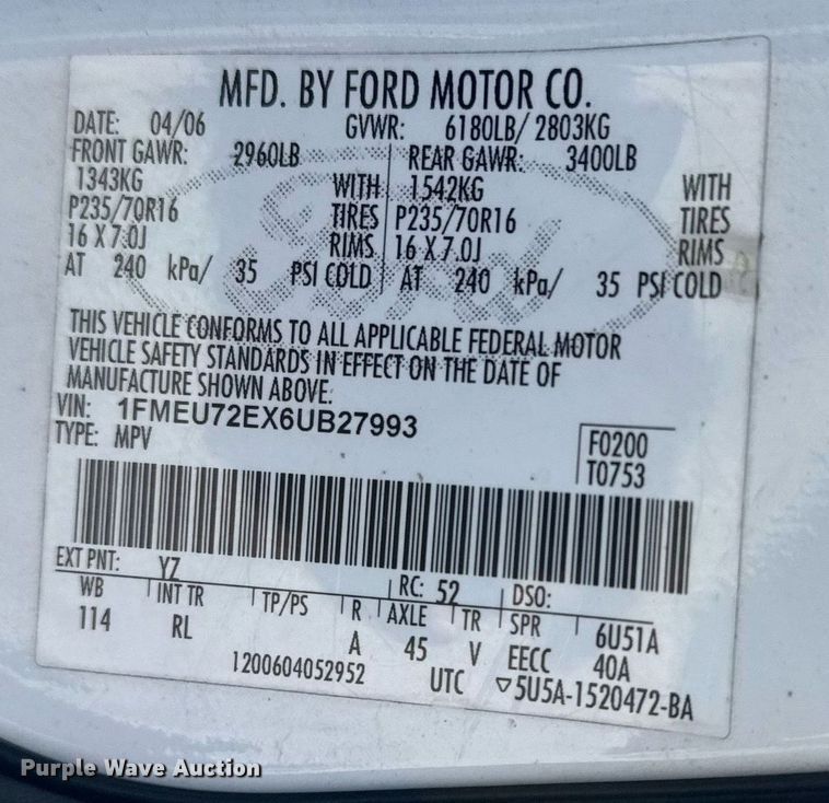 image for item DO7647 2006 Ford Explorer SUV
