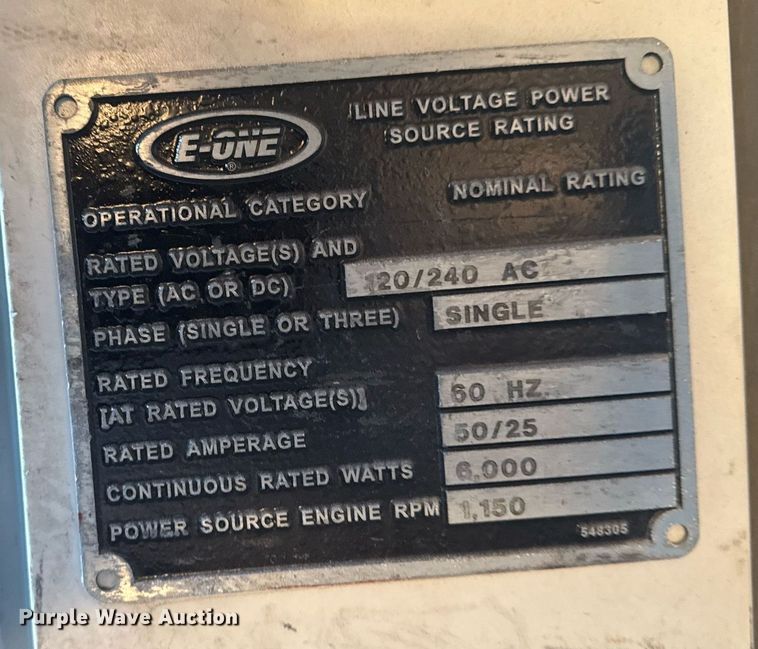 image for item DO7648 1998 Emergency One pumper fire truck