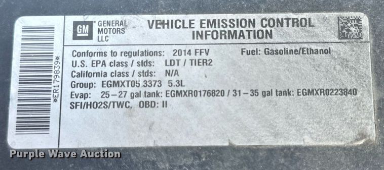 image for item DP5953 2014 Chevrolet Tahoe Police SUV