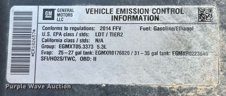 image for item DP5954 2014 Chevrolet Tahoe Police SUV