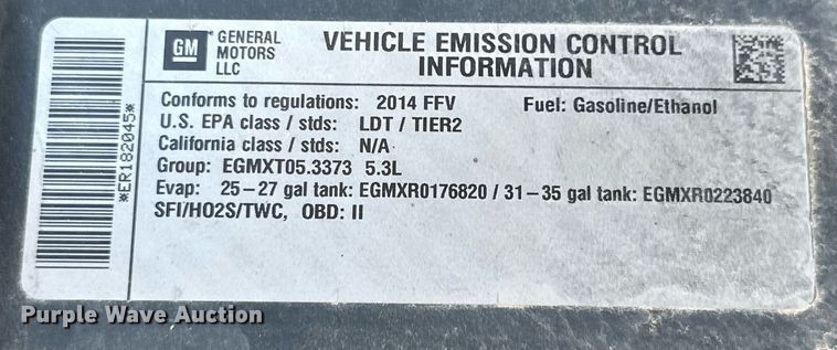 image for item DP5955 2014 Chevrolet Tahoe Police  SUV