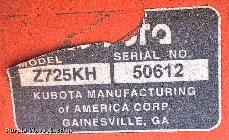 image for item DP5985 Kubota Z725KH ZTR lawn mower