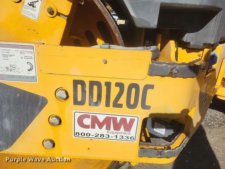 image for item DQ3796 2017 Volvo DD120C double drum vibratory roller