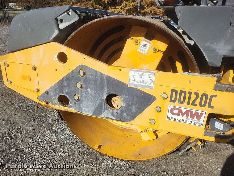 image for item DQ3796 2017 Volvo DD120C double drum vibratory roller
